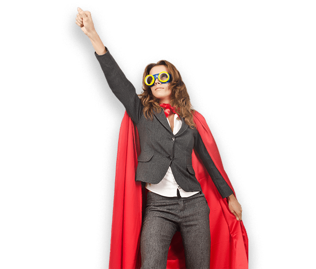 Confident B2B Superwoman Marketer